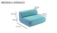 Rinconera jardín Zanotti  113x113 cm.