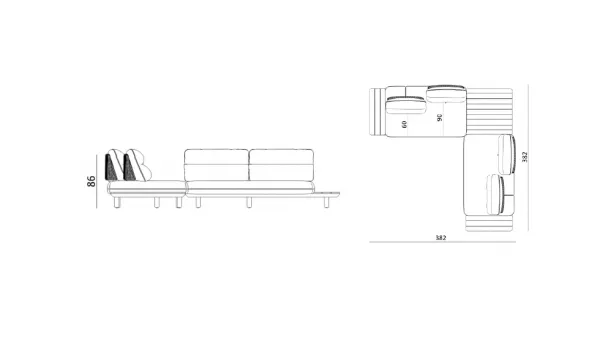 Sofá de madera para exterior