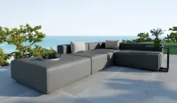 Conjunto mueble de jardín tela impermeable de 4 módulos