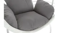 Sillón colgante BLANCA con cojines Grises