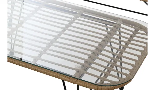 Set de rattan para 4 personas