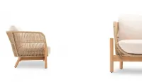 Sillón de jardín de eucalipto de 1 plaza