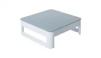 Módulo puf / Mesa exterior aluminio blanco