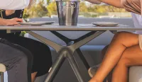 Conjunto de sofás comedor exterior + 4 sillas de jardín