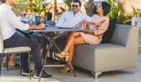Conjunto de sofás comedor exterior + 4 sillas de jardín