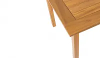 Mesa de acacia cuadrada