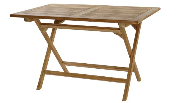 Set de muebles de jardín para 4 personas de Teca natural rectangular