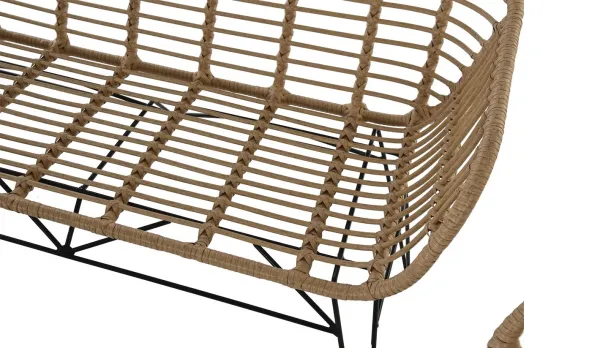 Set de rattan para 4 personas