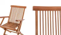 Silla de teca con brazos