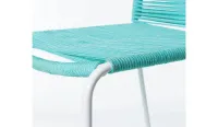 Silla apilable de acero y cuerda
