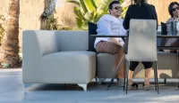 Conjunto de sofás comedor exterior + 4 sillas de jardín