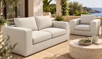 Set de un sillon y un sofá doble