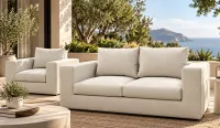 Set de un sillon y un sofá doble
