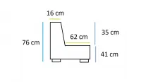 Sillón central sin brazos 73 cm ancho impermeable