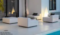 Conjunto mueble de jardín tela impermeable de 4 módulos