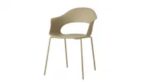 Silla de acero con asiento en tecnopolímero