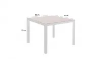 Mesa jardín aluminio "Tais "blanco 80 x 80 en oferta