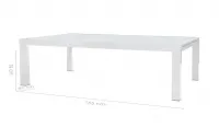 Mesa extensible 135 - 270 aluminio blanco