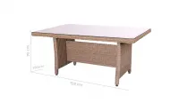 Mesa de rattan sintética en dos colores