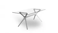 Mesa con sobre de cristal de 180 x 90
