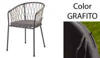 Silla metálica de cuerda