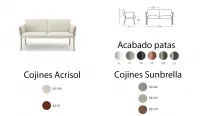 Sillón de acero individual con cojines desenfundables