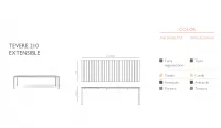 Mesa de aluminio con tablero DURELTOP de 100 x 211 extensible a 275cm