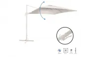 Parasol excéntrico rectangular color blanco 3 x 3