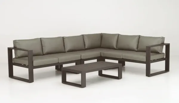 Rinconera en tejido náutico en gris