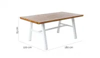 Mesa con sobre de madera