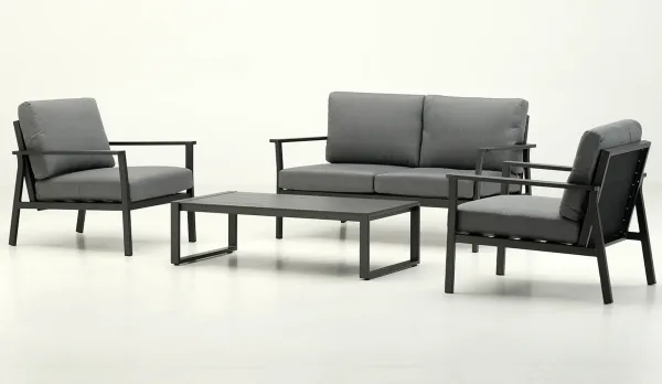 Set de terraza de aluminio disponible en dos tamaños