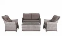 Set de terraza rattan clasico para 4 personas