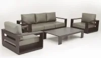 Set de jardin aluminio en telas náuticas de grandes dimensiones - 2 colores