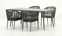 Conjunto de comedor exterior de aluminio en dos colores