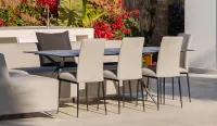 Conjunto de sofás comedor exterior + 4 sillas de jardín