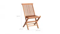 Silla de teca sin brazos