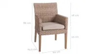 Silla de rattan semicircular en dos colores