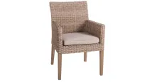 Silla de rattan semicircular en dos colores