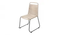 Silla apilable de acero y cuerda