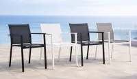 Sillón de aluminio con textilene