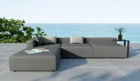 Conjunto mueble de jardín tela impermeable de 4 módulos
