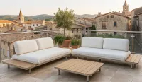 Sofá de madera para exterior