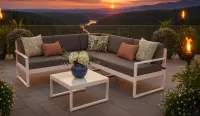 Mueble jardín con respaldo reclinable