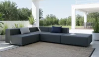 Conjunto mueble de jardín tela impermeable, 4 módulos, muchos colores