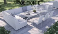 Conjunto de sofás comedor exterior + sillas