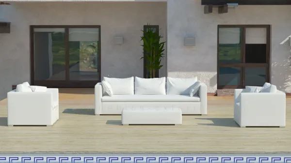 Conjunto muebles jardín Sofá de 4 piezas Project