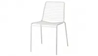 Silla de acero sin brazos en varios colores