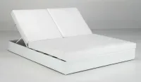 Tumbona DOBLE de aluminio con ruedas