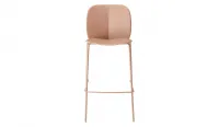 Taburete de acero con asiento de tecnopolimero