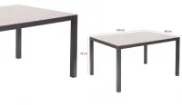 Mesa jardín aluminio "Tais " GRAFITO 150 x 90 en oferta